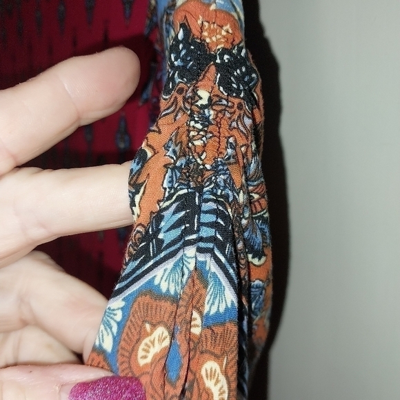 Bohemian style dress. 3/4 sleeves. Size Large.  Non smoking home. - Picture 5 of 5